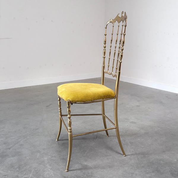 Italian brass dining chair by Chiavari, 1970s