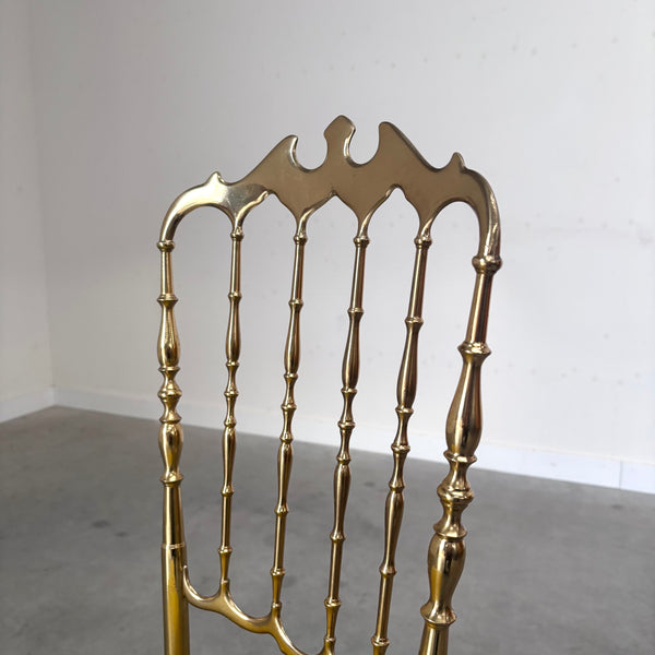 Italian brass dining chair by Chiavari, 1970s