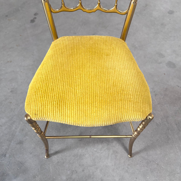 Italian brass dining chair by Chiavari, 1970s