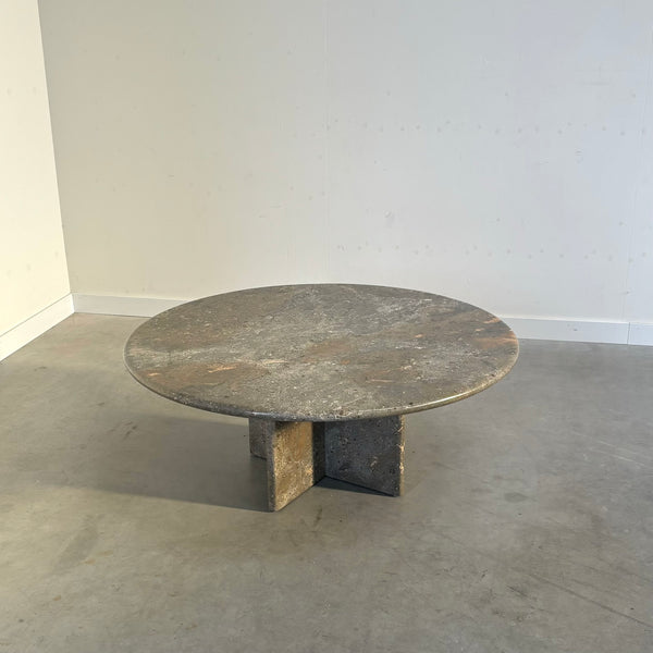 Large fossil stone coffe table, 1970s