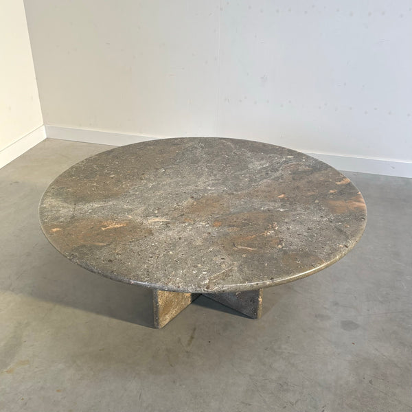 Large fossil stone coffe table, 1970s