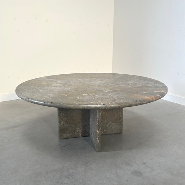 Large fossil stone coffe table, 1970s