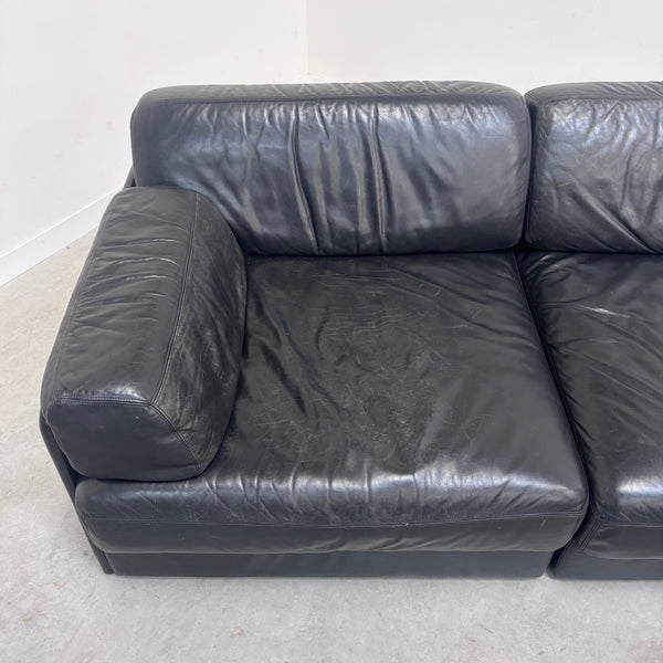 Vintage 1980s sofa / daybed in style of De Sede DS76