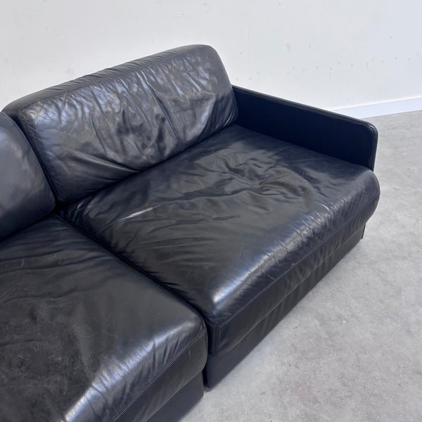 Vintage 1980s sofa / daybed in style of De Sede DS76