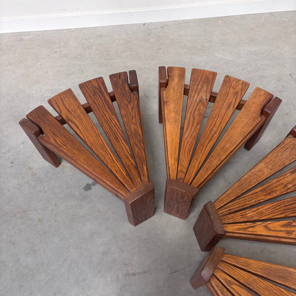 Set AWA oak side tables by Dittmann, 1960s