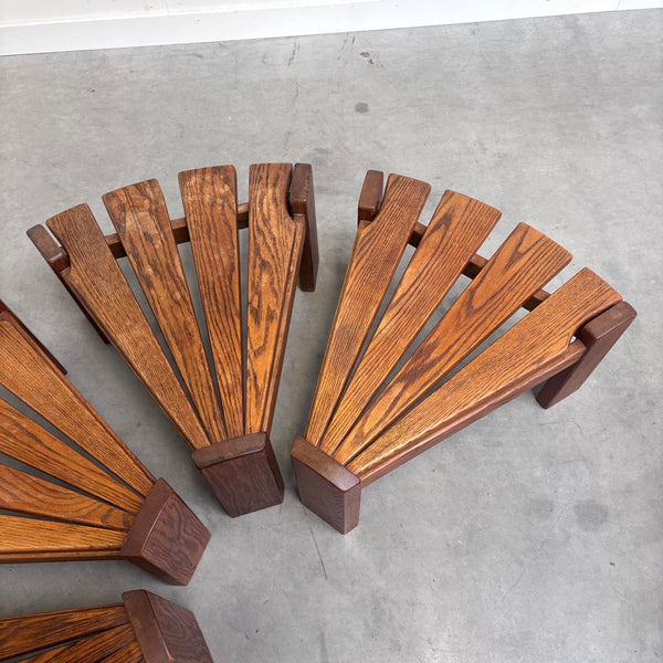 Set AWA oak side tables by Dittmann, 1960s