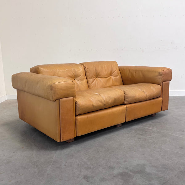 Robert Haussmann lounge sofa and chair, De Sede 1970s