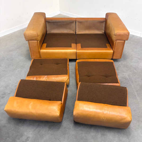 Robert Haussmann lounge sofa and chair, De Sede 1970s