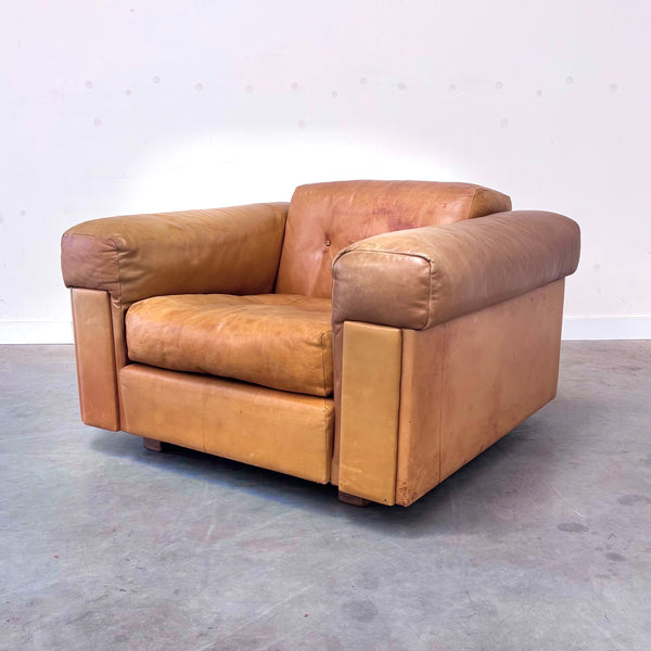 Robert Haussmann lounge sofa and chair, De Sede 1970s