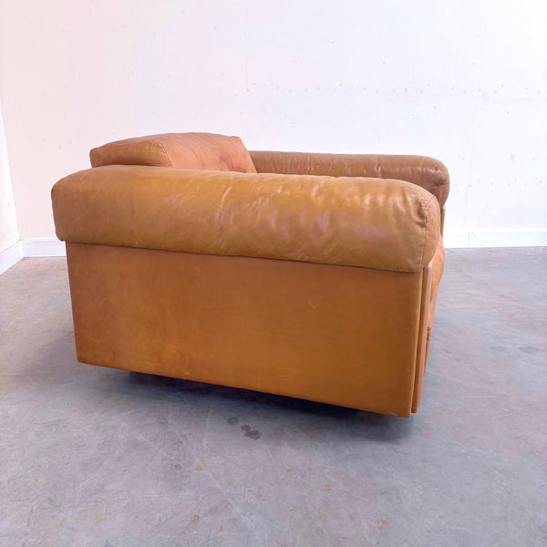 Robert Haussmann lounge sofa and chair, De Sede 1970s