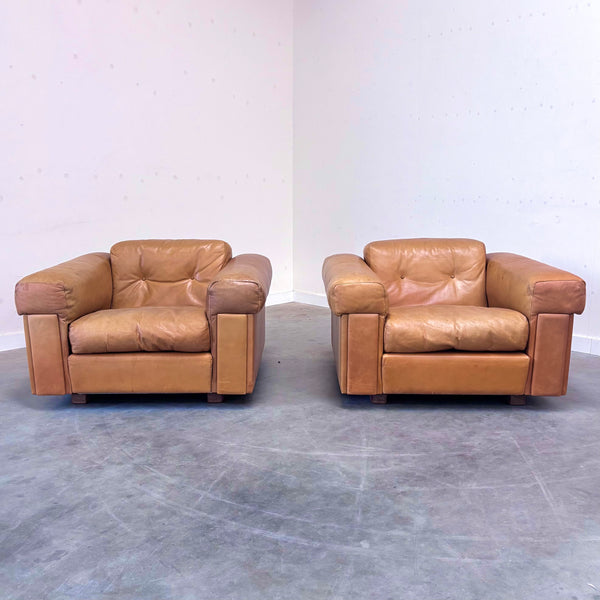 Set Robert Haussmann lounge chairs, De Sede 1970s