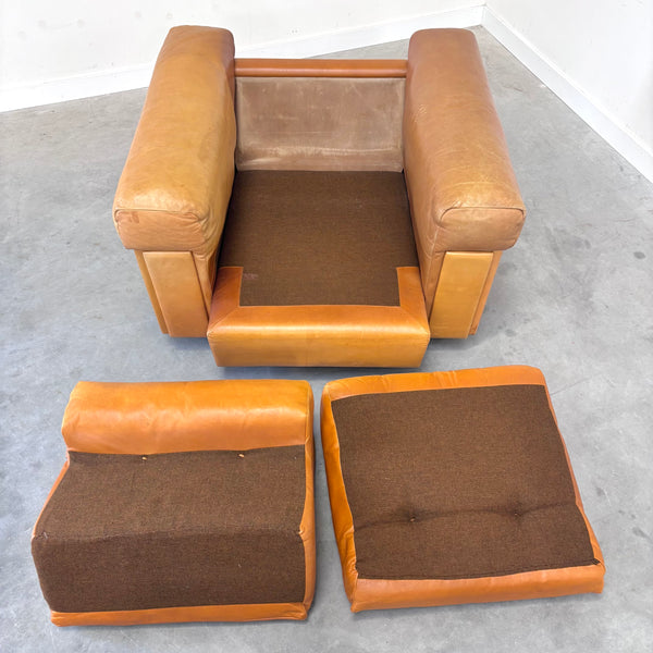 Set Robert Haussmann lounge chairs, De Sede 1970s