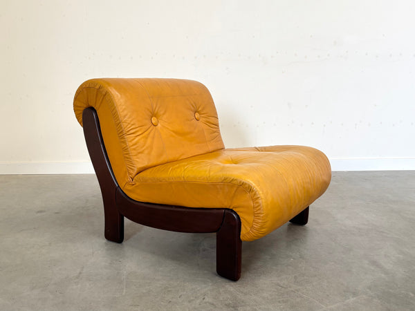 Modular leather sofa / lounge chairs, 1970s