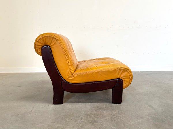 Modular leather sofa / lounge chairs, 1970s