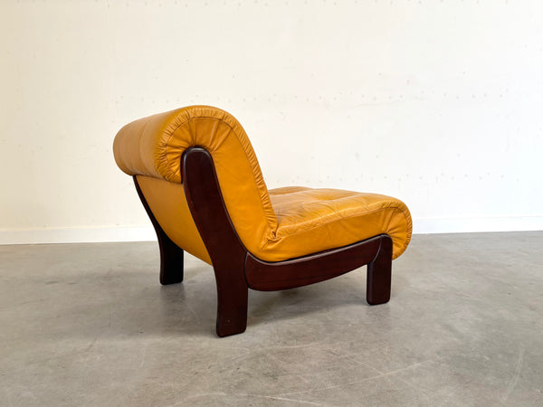 Modular leather sofa / lounge chairs, 1970s