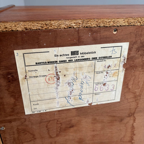 Large teak sideboard by Bartels, 1960s