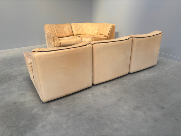 Modular leather lounge sofa by COR, 1970s