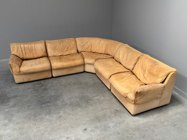 Modular leather lounge sofa by COR, 1970s
