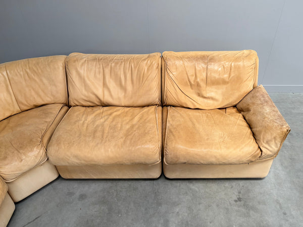 Modular leather lounge sofa by COR, 1970s