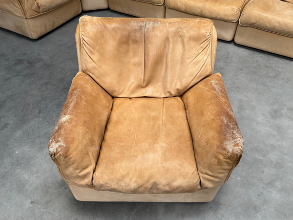 Modular leather lounge sofa by COR, 1970s