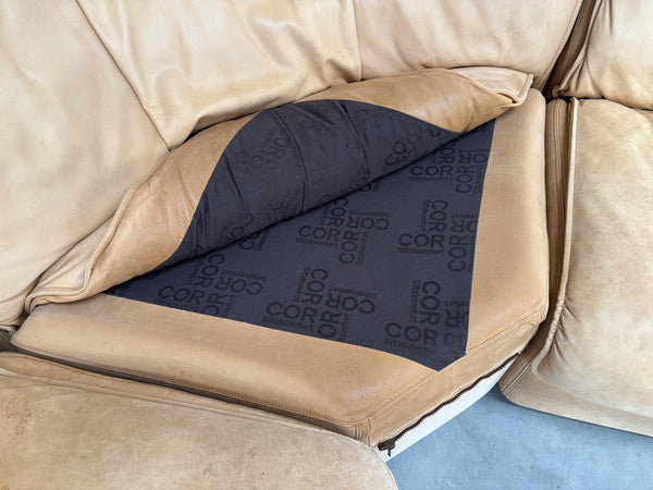 Modular leather lounge sofa by COR, 1970s