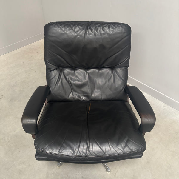 King chair with hocker by Strässle, 1960s