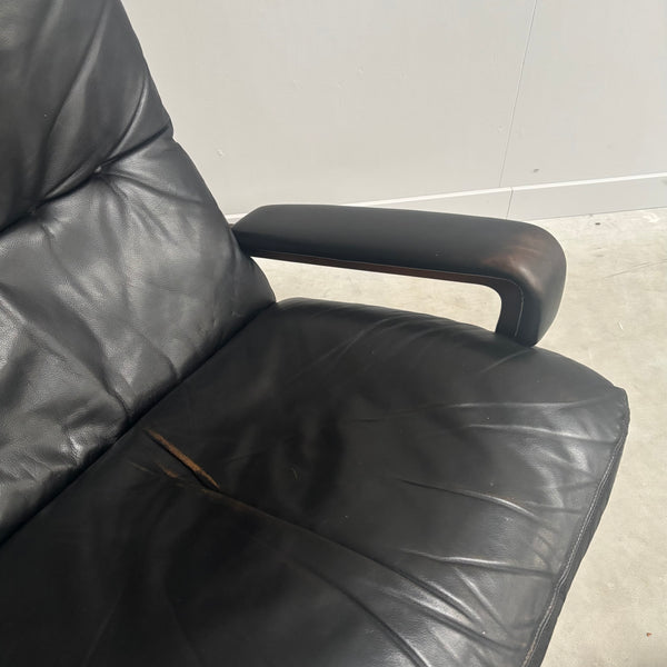 King chair with hocker by Strässle, 1960s
