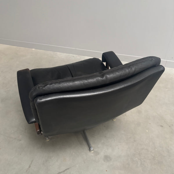 King chair with hocker by Strässle, 1960s
