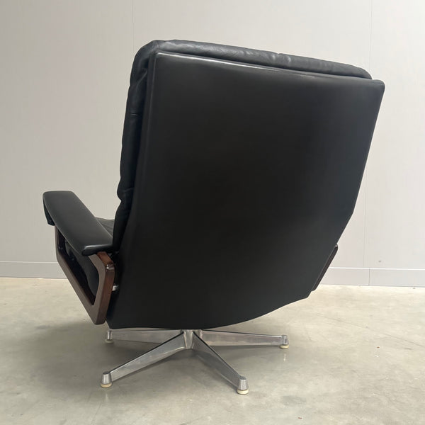 King chair with hocker by Strässle, 1960s