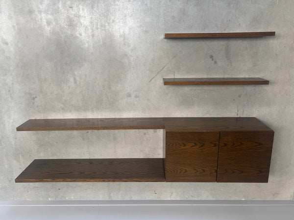 Wenge wood wall unit / sideboard 1960s