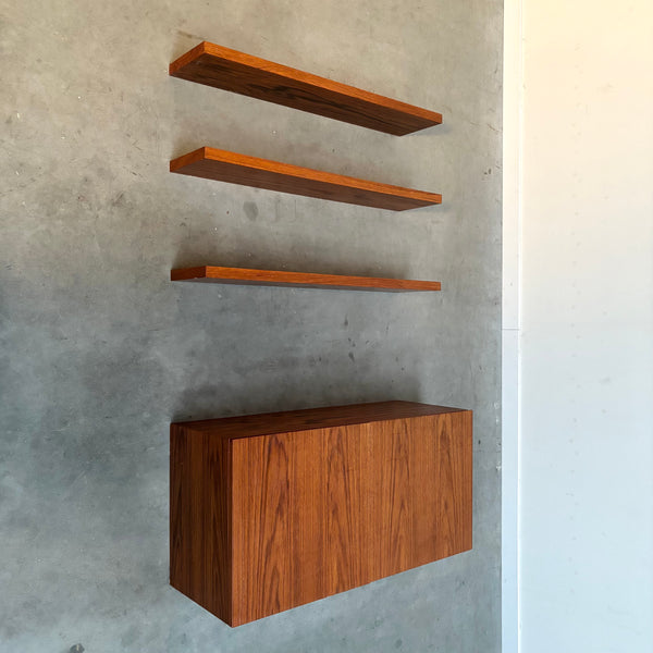 Vintage teak wall unit, 1960s