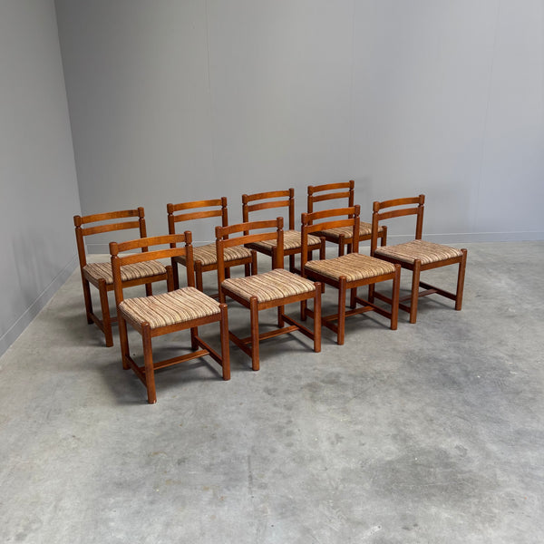 Set of 8 vintage Asko dining chair, Finland 1960s