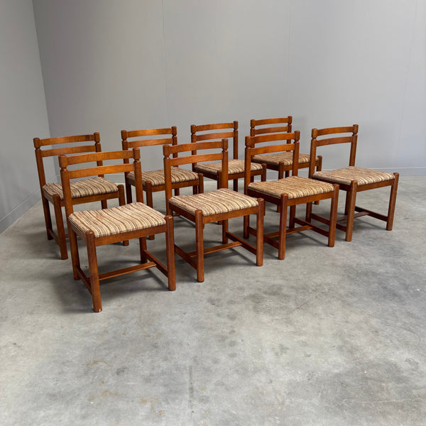 Set of 8 vintage Asko dining chair, Finland 1960s