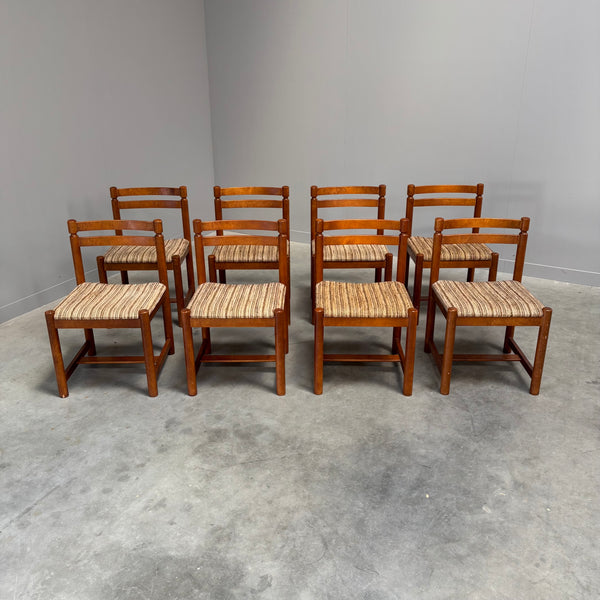 Set of 8 vintage Asko dining chair, Finland 1960s