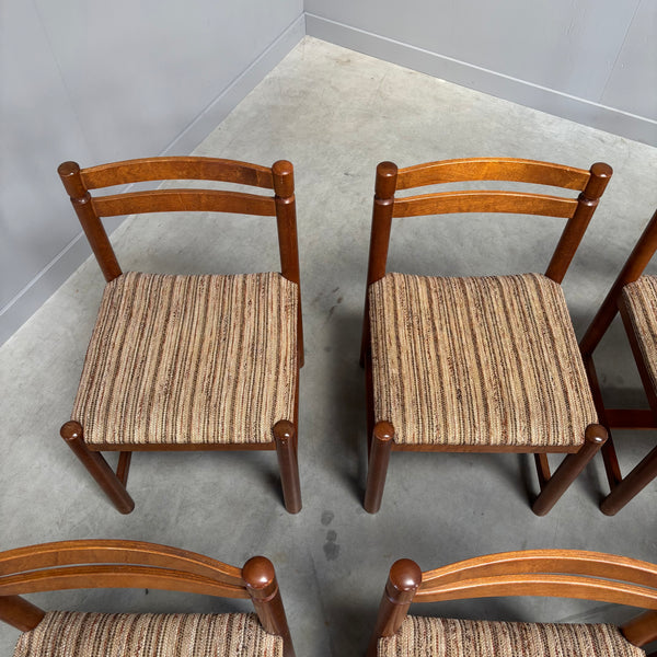 Set of 8 vintage Asko dining chair, Finland 1960s