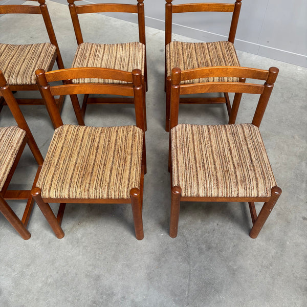Set of 8 vintage Asko dining chair, Finland 1960s