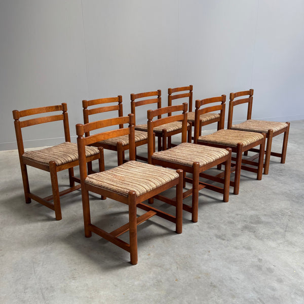 Set of 8 vintage Asko dining chair, Finland 1960s