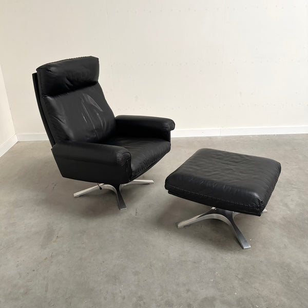 De Sede DS31 lounge chair with hocker, Switzerland 1970s