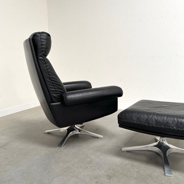 De Sede DS31 lounge chair with hocker, Switzerland 1970s