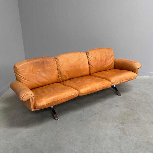 Cognac leather De Sede DS31 sofa, 1970s