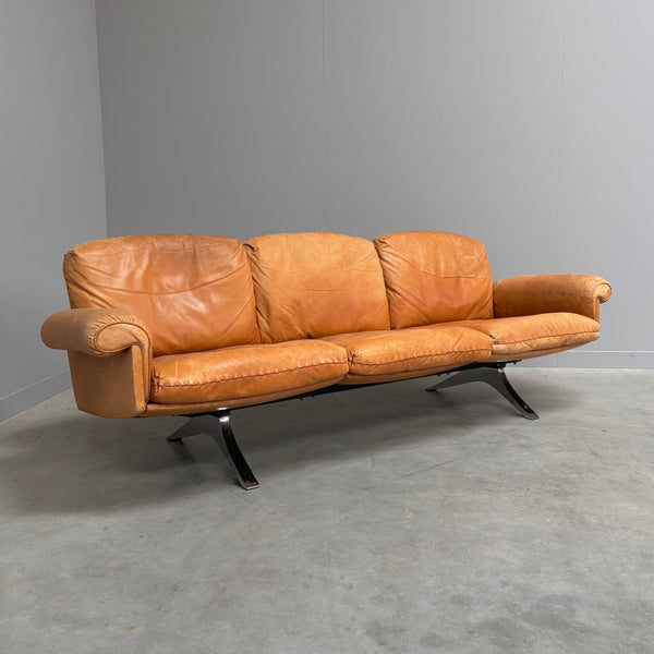 Cognac leather De Sede DS31 sofa, 1970s