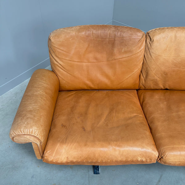 Cognac leather De Sede DS31 sofa, 1970s