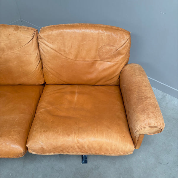 Cognac leather De Sede DS31 sofa, 1970s