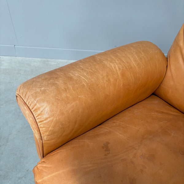 Cognac leather De Sede DS31 sofa, 1970s