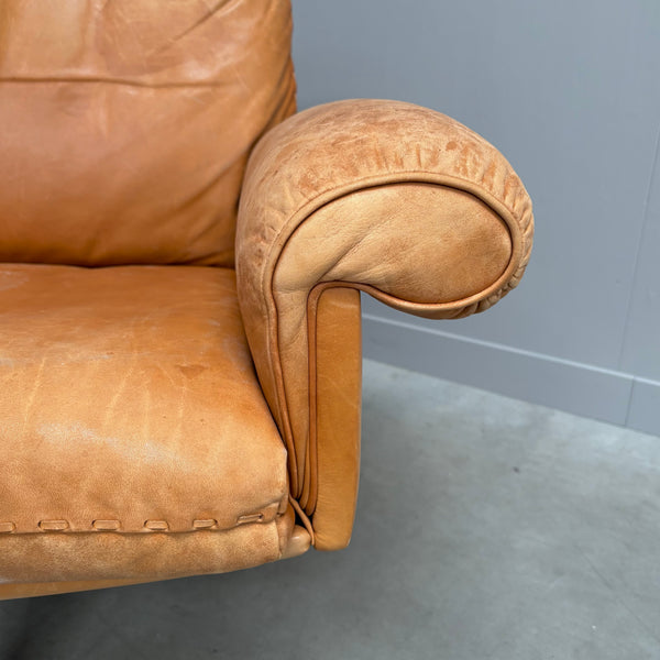 Cognac leather De Sede DS31 sofa, 1970s