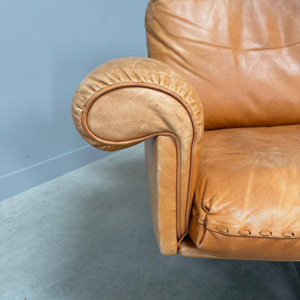 Cognac leather De Sede DS31 sofa, 1970s