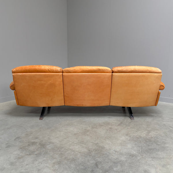 Cognac leather De Sede DS31 sofa, 1970s