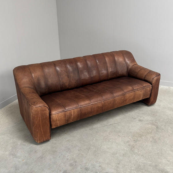 Vintage De Sede DS44 3 seat sofa with hocker, 1970s