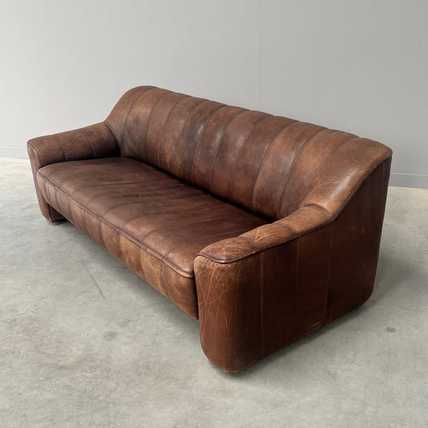 Vintage De Sede DS44 3 seat sofa with hocker, 1970s
