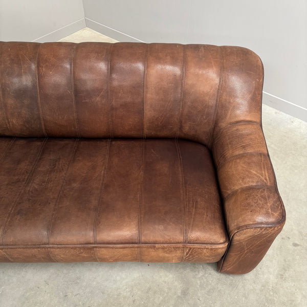 Vintage De Sede DS44 3 seat sofa with hocker, 1970s